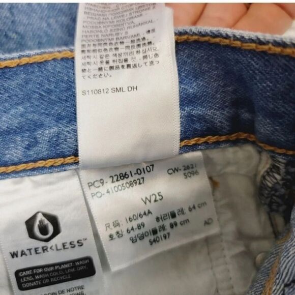 NEW Levi's Wedgie Icon Fit Tapered Ankle Button Fly Big E Denim Size 25 - Picture 14 of 16